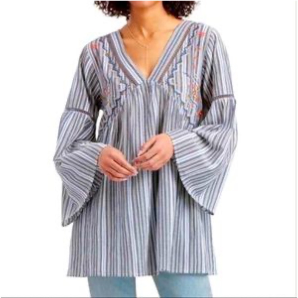 World Market Embroidered Tunic Top XL